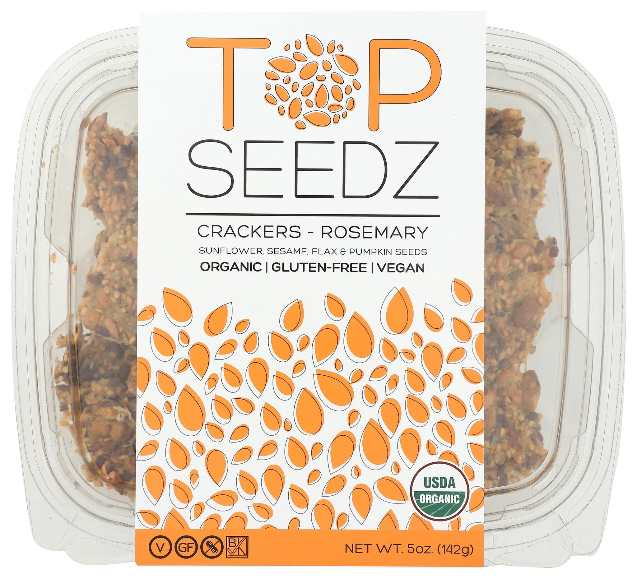 Top Seedz, Crackers Rosemary Organic, 5 Ounce