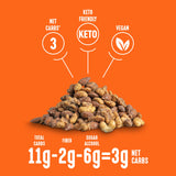 Lakanto Candied Nuts Cinnamon Glazed - No Sugar Added, Sweetened with Monk Fruit, 3 Net Carbs, Keto Diet Friendly, Vegan, On the Go Snack Anytime