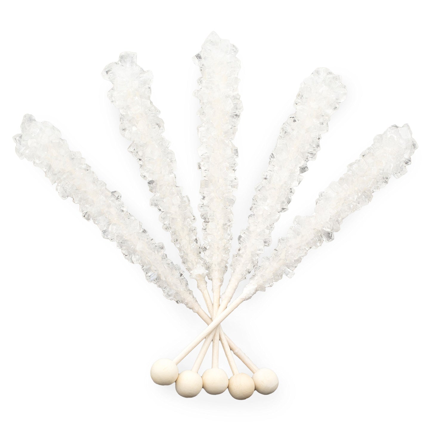 Boone's Mill | Rock Crystal Candy Sticks | Clear/White Original | 36 Sticks
