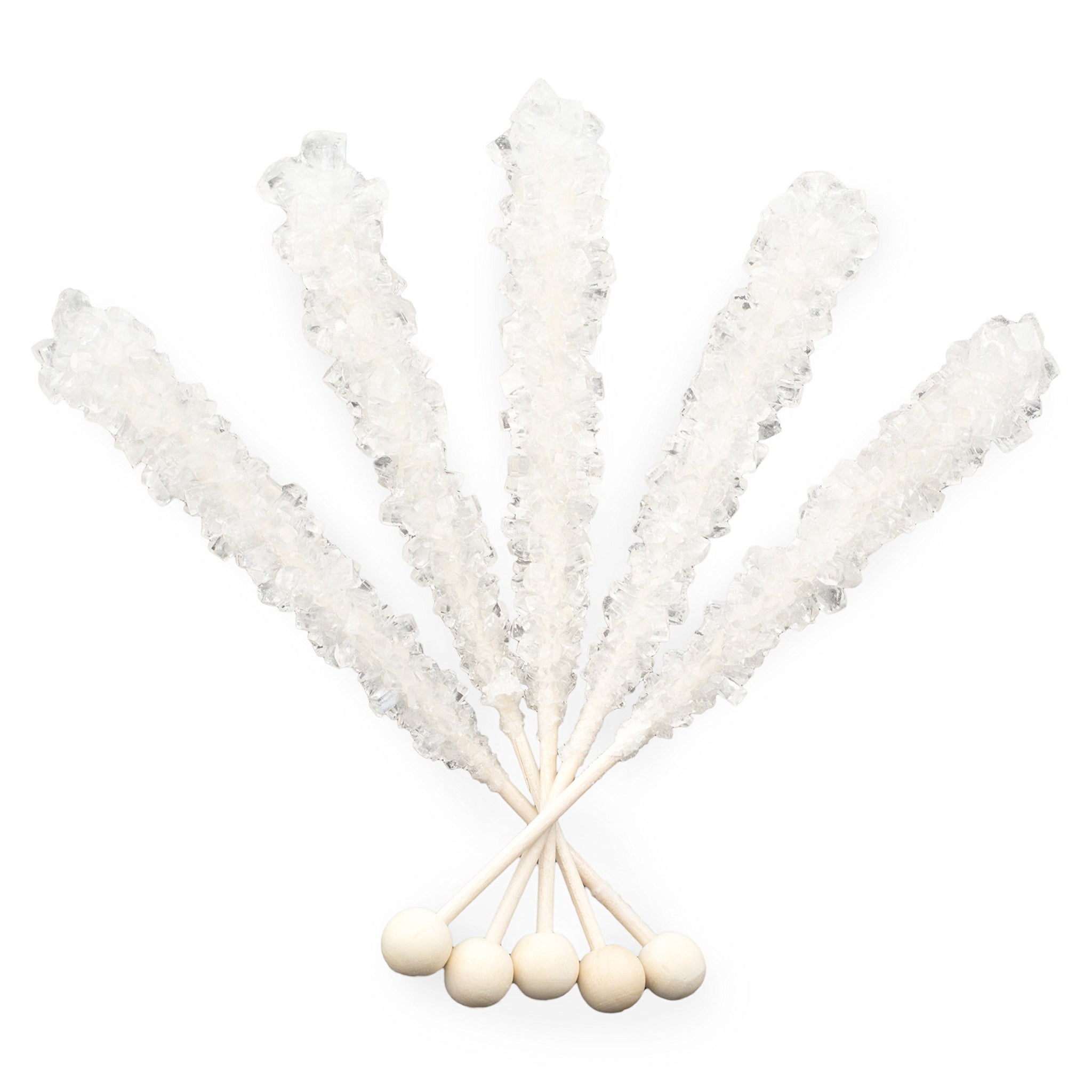 Boone's Mill | Rock Crystal Candy Sticks | Clear/White Original | 36 Sticks