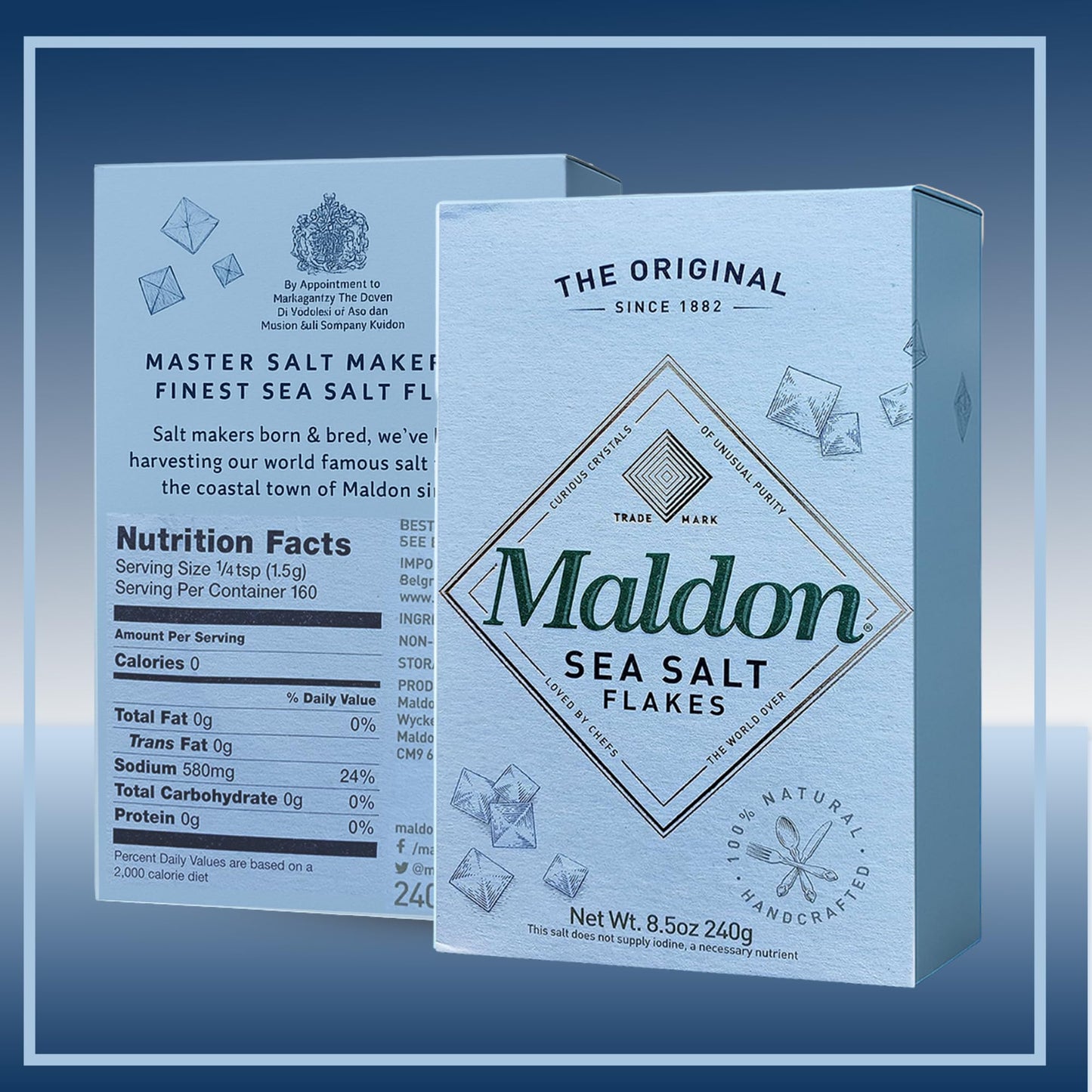 NORTHWARD SPIRIT Bamboo Salt Box Cellar Canister Gift Set With Maldon Sea Salt Flakes 8.5 Oz Box - Great For Salts, Spices, Seasonings In Your Gourmet