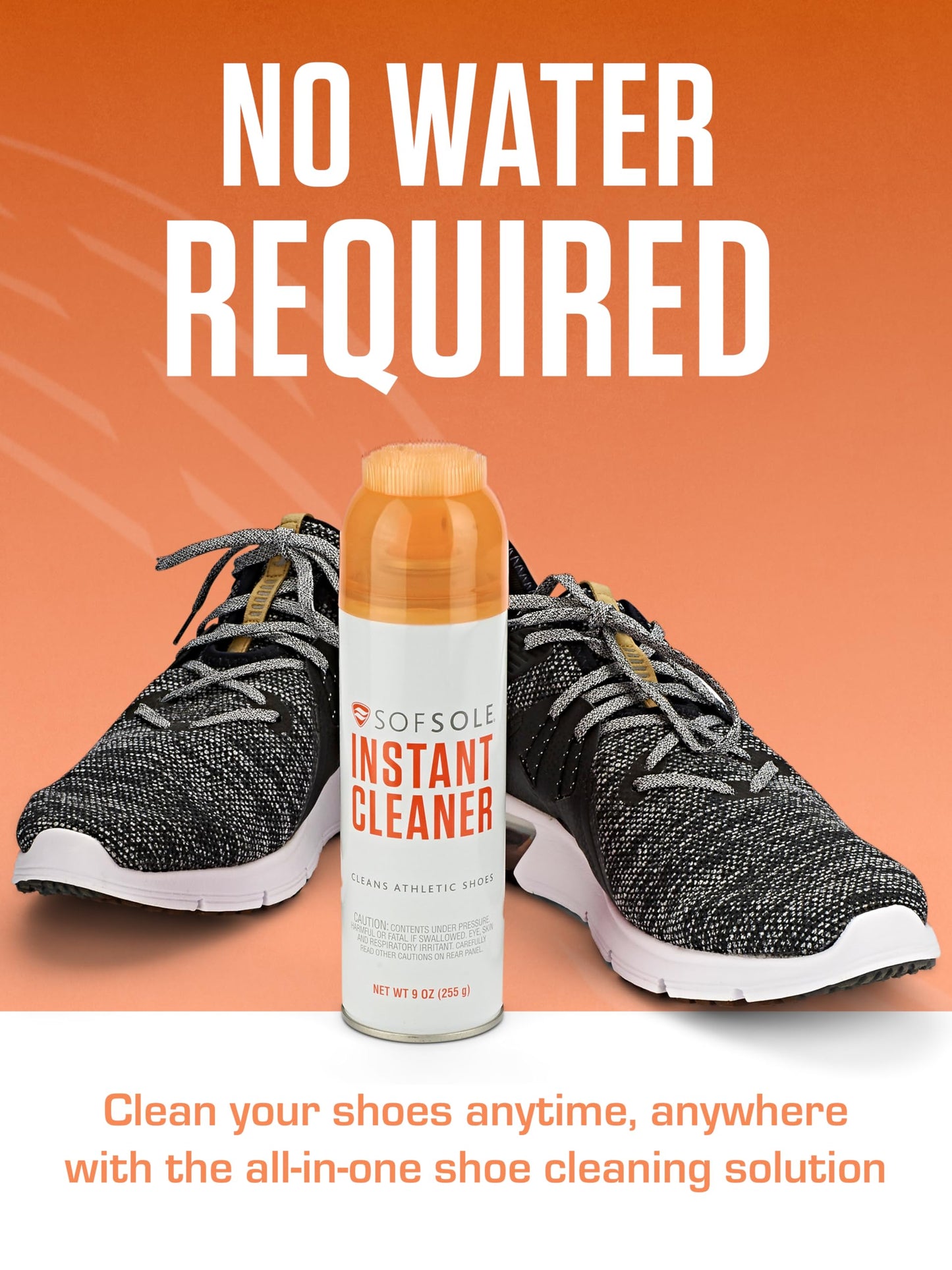 SOFSOLE Instant Cleaner 5 oz or 9 oz - Deep Cleaning Foaming Action Lifts Dirt & Debris from Toughest Fabrics & Materials - Scrub Top Applicator