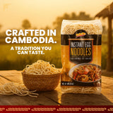 De Mi Pais Egg Noodles - Instant Egg Noodles for Soup, Stir-Fry, Pasta or Ramen Recipes; Traditional Noodles Eggs Crafted in Cambodia Using