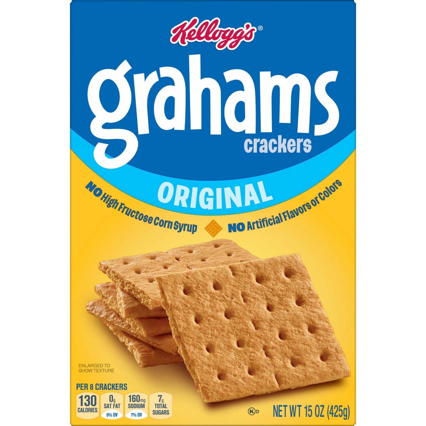 Kellogg's Grahams Crackers, Original, Easy Snacks, 15oz Box