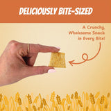 MJM Savory Bites Whole Grain Wheat Crackers - Case of 155 Packs | Wholesome and Flavorful Snack | Perfect for Any Occasion | Healthy and Satisfying