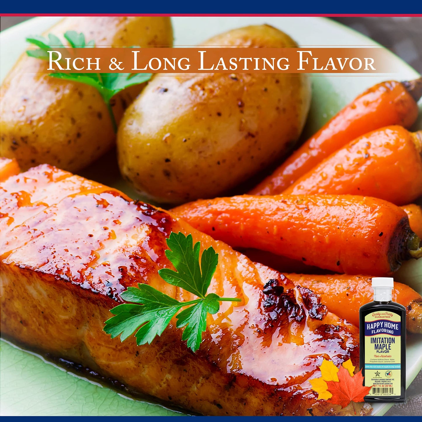 Happy Home Imitation Maple Flavoring, Non-Alcoholic, Certified Kosher, 7 oz.