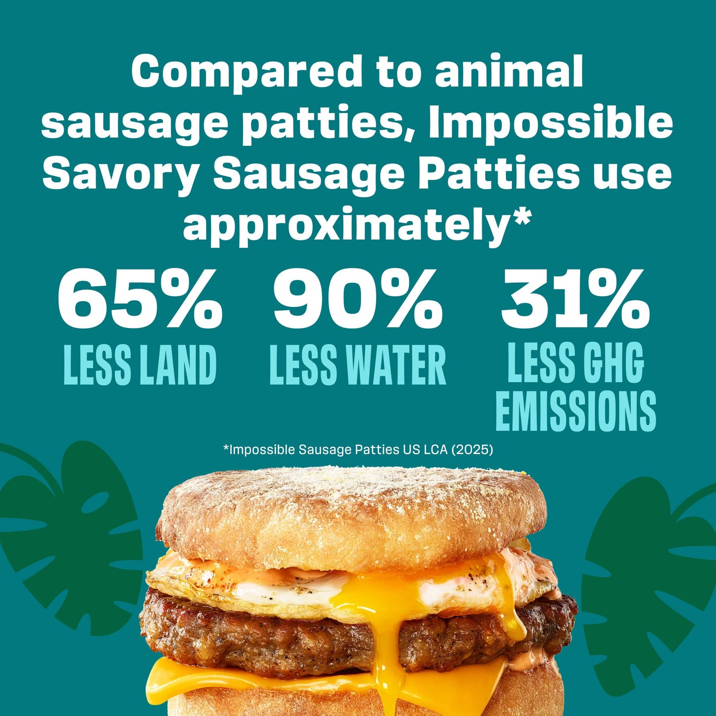 Impossible Impossible Sausage Patties Made From Plants, Savory, Frozen, 12.8 OZ