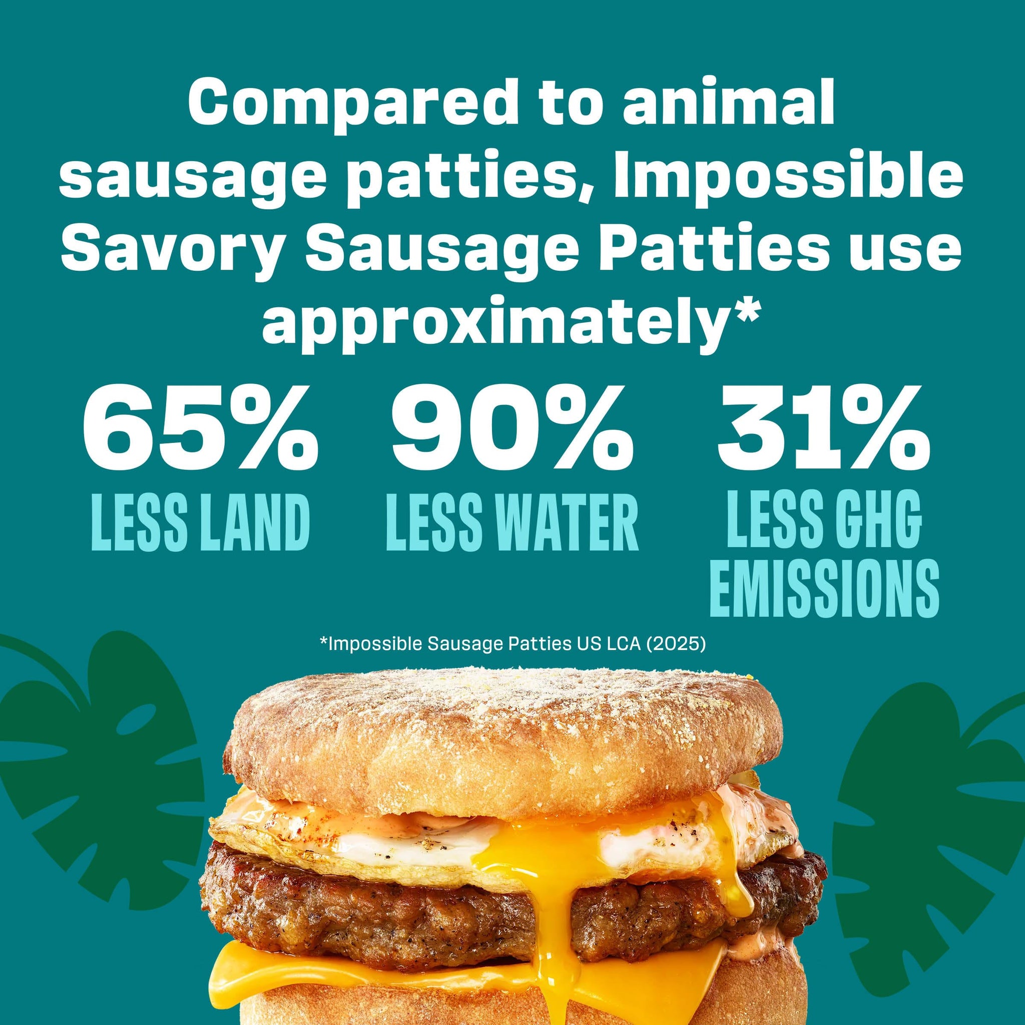 Impossible Impossible Sausage Patties Made From Plants, Savory, Frozen, 12.8 OZ