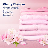 Downy Light Laundry Scent Booster Beads, Cherry Blossom Scent, 30.1 OZ, In-wash fabric beads designed to be gentle with a light boost of scent, No