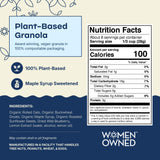 Rooted Living Blueberry Lemon Granola, 8 Oz, Organic Rolled Oats and Sweetened with Maple Syrup, Healthy Vegan Snack, Topping, or Breakfast, Plant