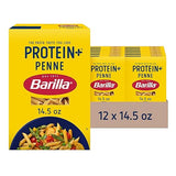 Barilla Protein+ (Plus) Penne Pasta, 14.5 Ounce (Pack of 12) - plant based - Made from Lentils, Chickpeas & Peas - Non-GMO, Kosher Certified