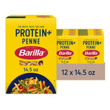 Barilla Protein+ (Plus) Penne Pasta, 14.5 Ounce (Pack of 12) - plant based - Made from Lentils, Chickpeas & Peas - Non-GMO, Kosher Certified