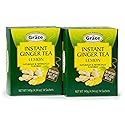 Grace Instant Pre-Sweetened Ginger Lemon Tea 4.94 oz - 2 Pack - Ginger Lemon Tea Bags - 28 Count