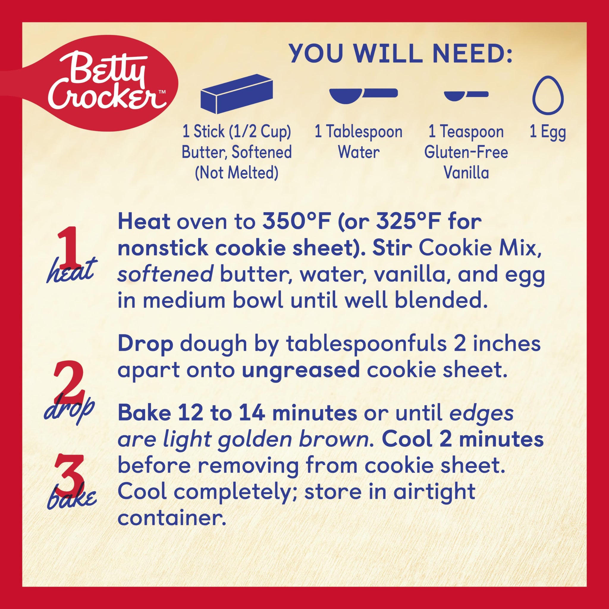 Betty Crocker Gluten Free Cookie Mix Chocolate Chip 19 Oz 4 Packs