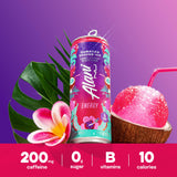 Alani Nu HAWAIIAN SHAVED ICE, Sugar Free, Low Calorie Energy Drinks, 200mg Caffeine, Biotin, B Vitamins, Zero Sugar, 10 Calories, 12 Fl Oz Cans, 12