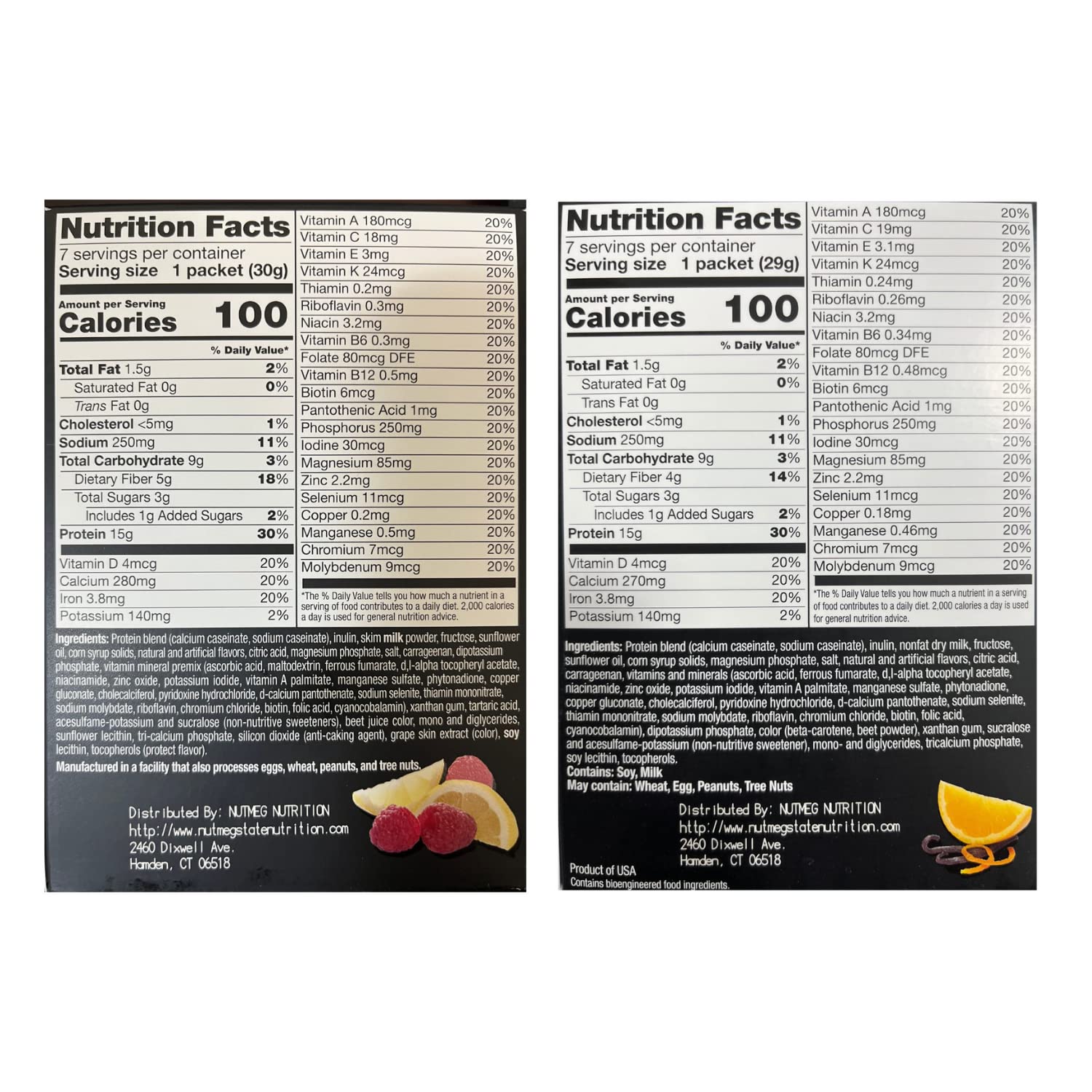PROTIFIT - High Protein Lemon Raspberry & Orange Creamsicle Pudding & Shake Mix 2 Pack, 15g Protein, Low Calorie, Low Fat, Low Carb, Aspartame Free
