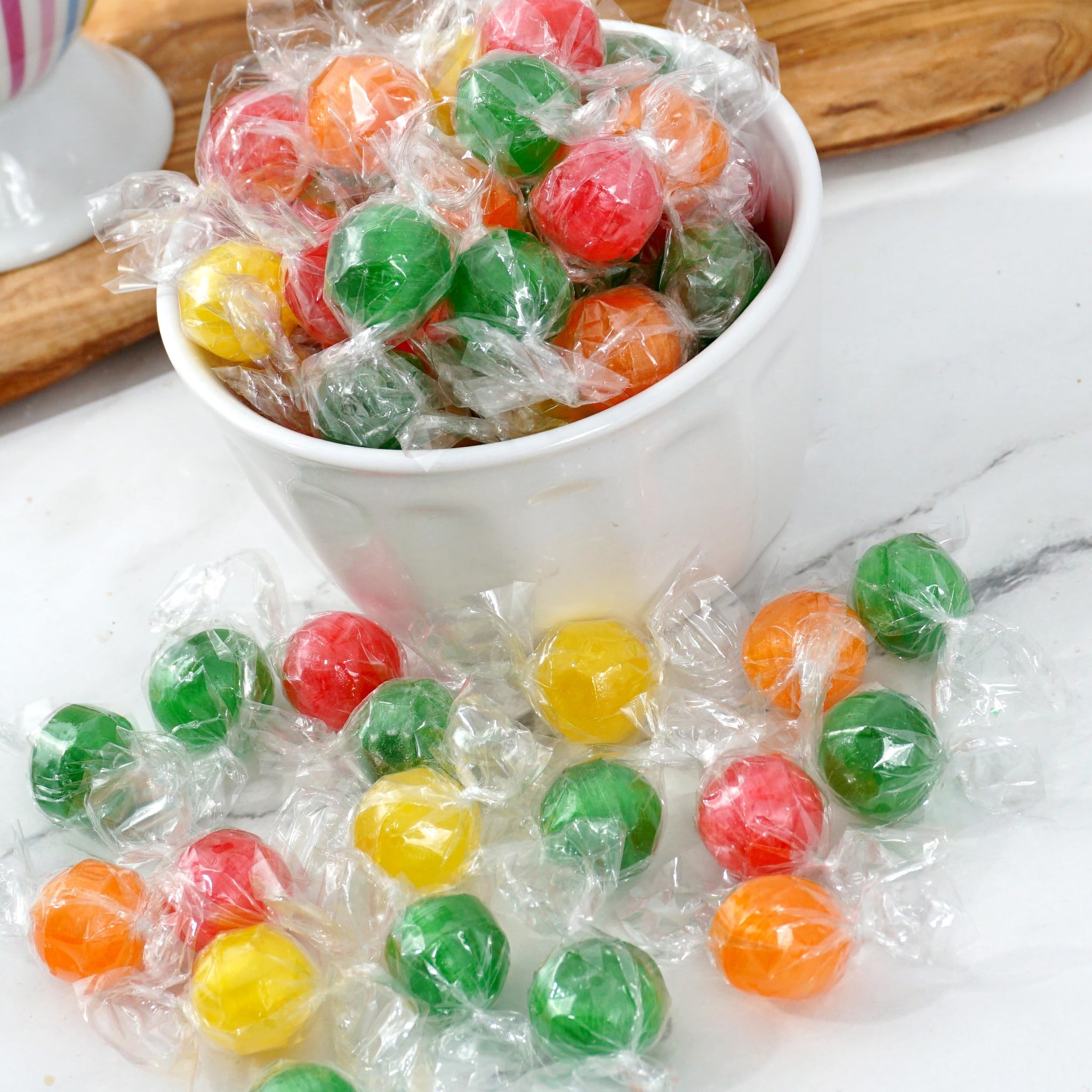 Assorted Sour Candy Balls, 2 Pound Bulk Candy (Approx. 150 pcs.), Individually Wrapped Old Fashioned Hard Candy, Fruit Balls Candy