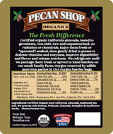 Pecan Shop Sprouted Raw Organic California Almonds 2 lbs - Light Sea Salt Family Recipe Crispy