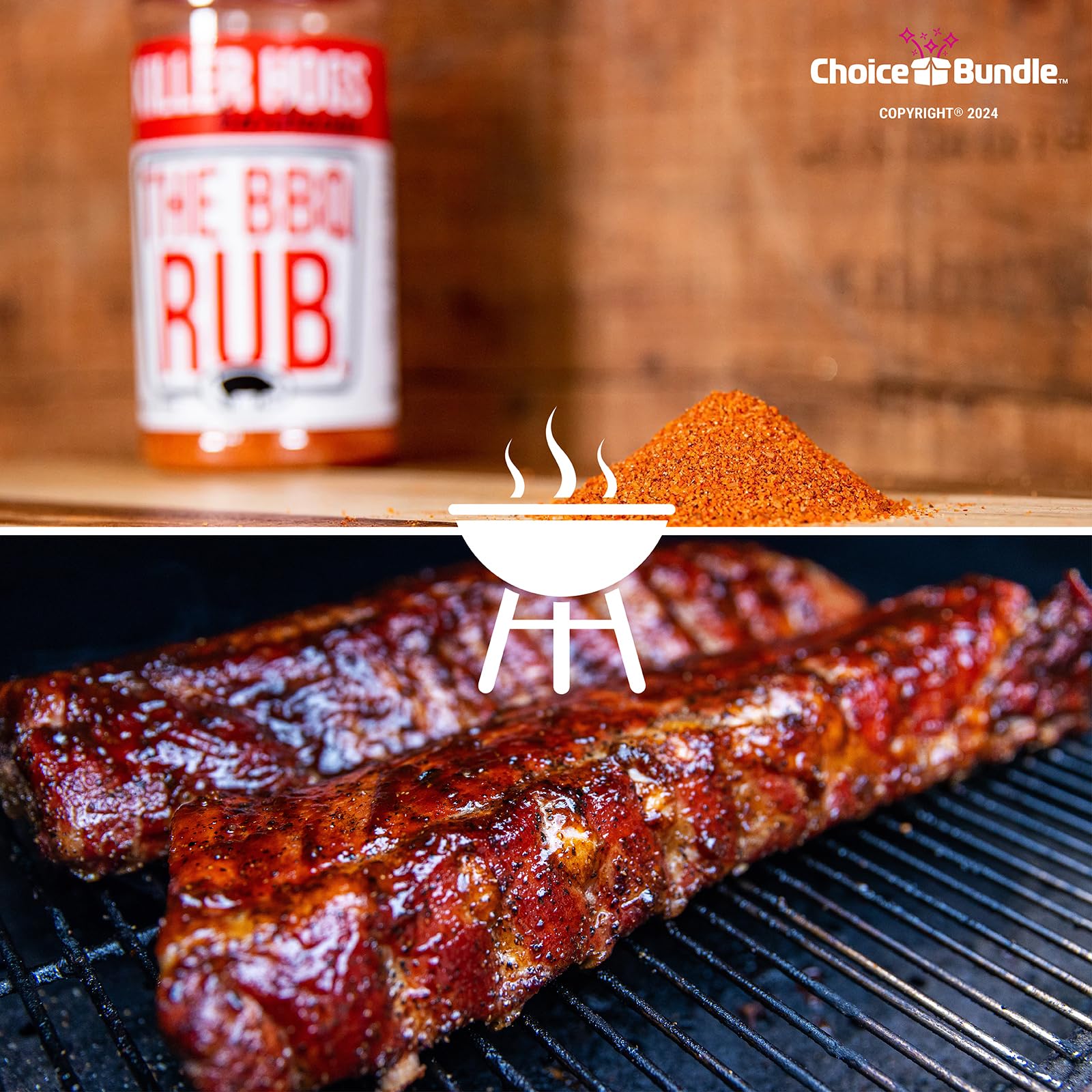 Killer Hogs The BBQ Rub Premium Barbecue Spice & Seasoning 3 pk (33 oz) + BBQ Guide & Bottle Opener (5 Items)!