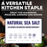 Natural Sea Salt Coarse Grain, Gluten-Free Bulk Sea Salt for Commercial Use with No Artificial Additives, 40 Pounds