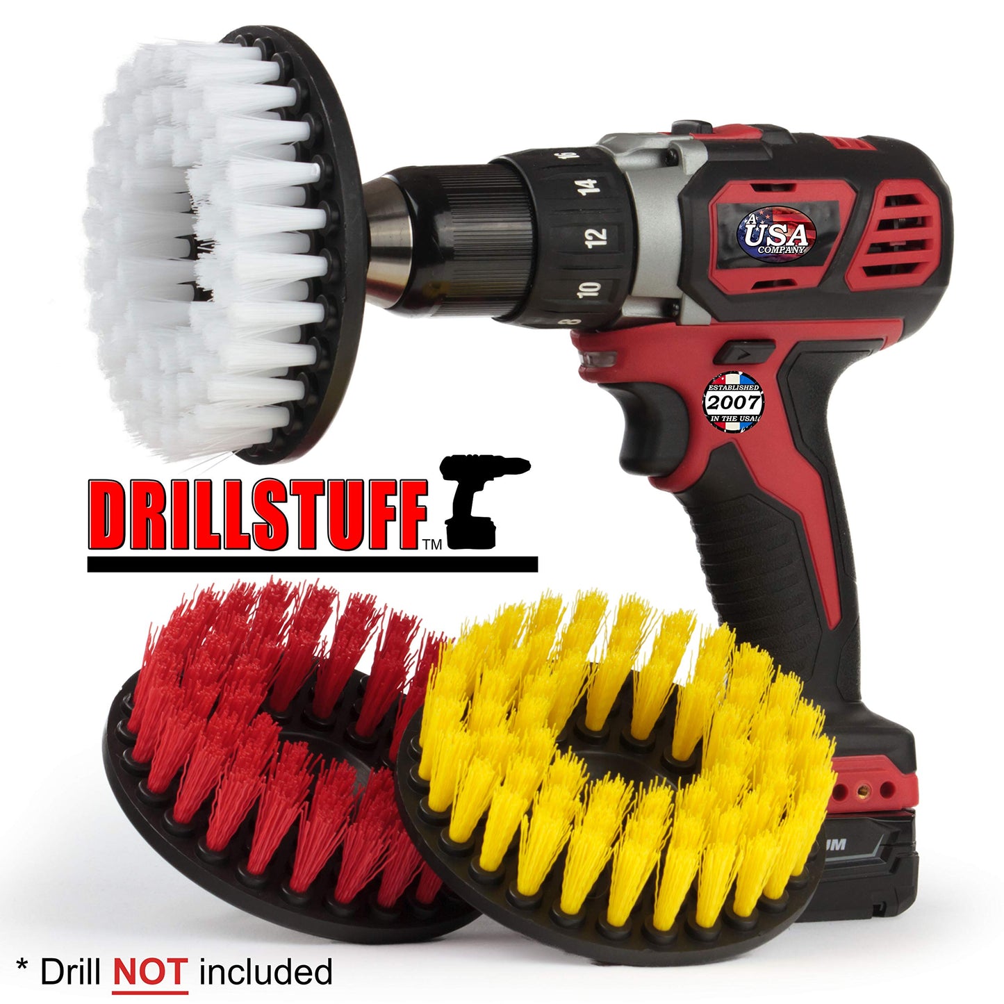 Cleaning Supplies - Drill Brush - Leather Cleaner - Shower Door - Upholstery - Carpet - Bathroom Accessories - Shower Cleaner - Bathtub - Tile