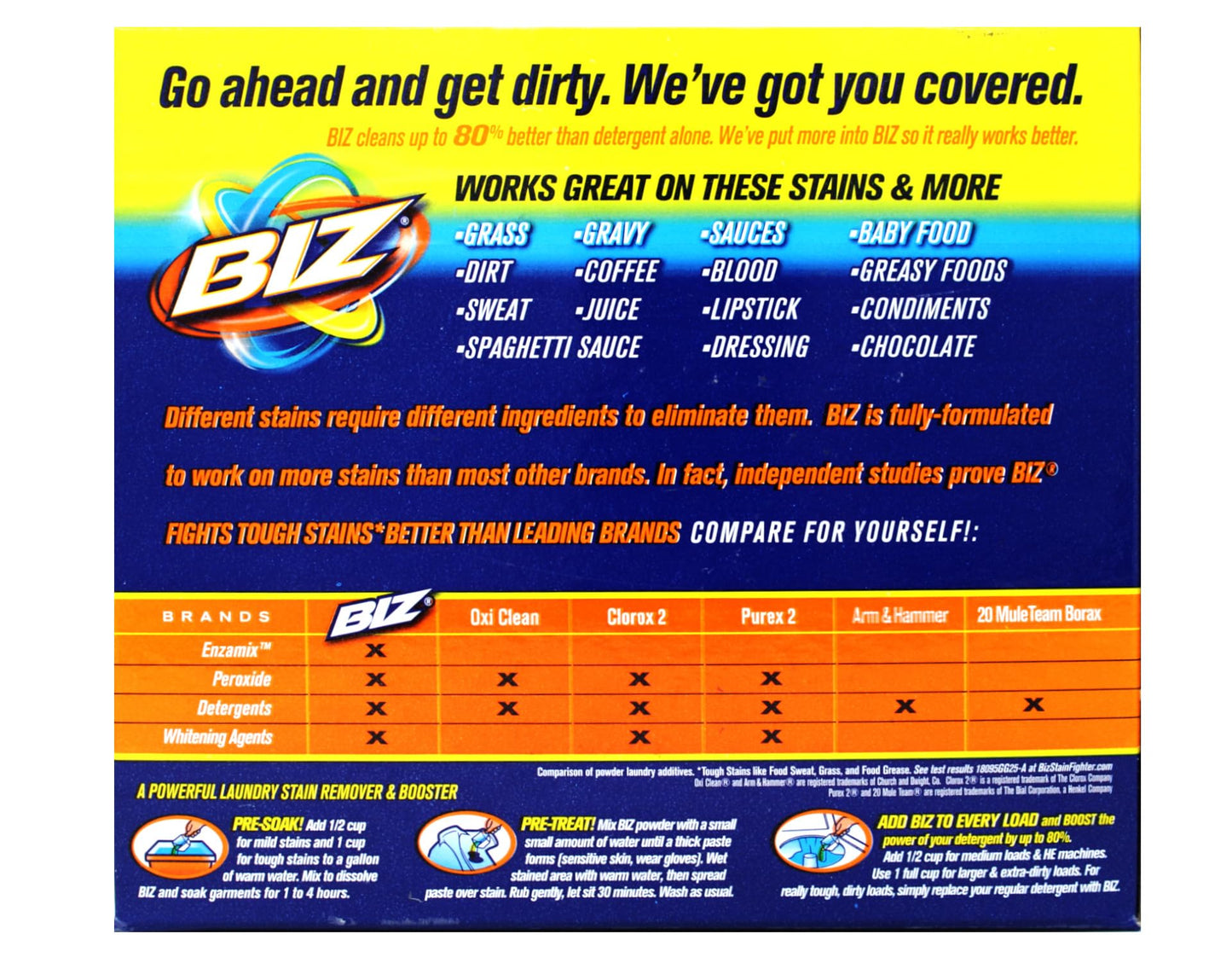 Biz Stain Remover Single 60 OZ Box