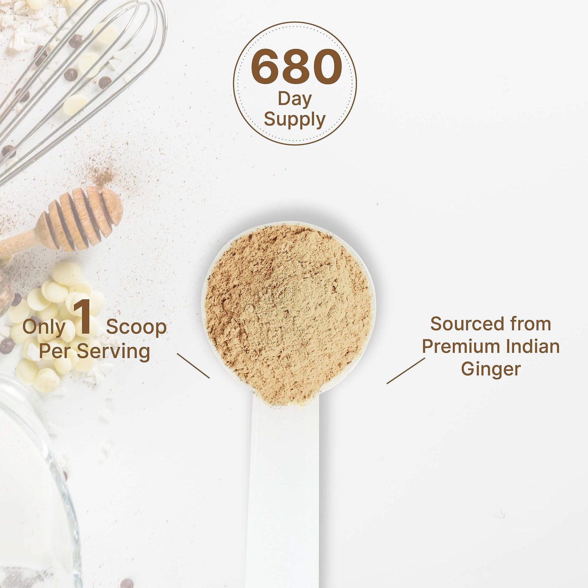 DEAL SUPPLEMENT Organic Fresh Ginger Powder, 3lbs - Finely Ground for Easy Mixing, Raw Ginger Spice Flavor, Indian Origin - Great for Chews, Tea