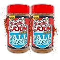 Ragin' Cajun y'ALL PURPOSE Seasoning - 8 oz Shaker - Pack of 2, Low Sodium, No MSG - Mild Louisiana Cajun Spice for Meats, Seafood & Veggies