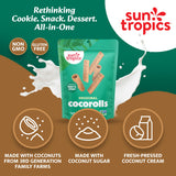 Sun Tropics CocoRolls Original Flavor 4 oz - Crispy Coconut Wafer Rolls Made with Pure Coconut Cream | Gluten-Free, Dairy-Free, Non-GMO Snack