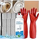 NLXCXUCY 9Pcs Pumice Stone Toilet Bowl Cleaning Brush Set with Long Cleaning Gloves Crevice Brush Powerfully Cleans Stain Hard Water Ring Calcium