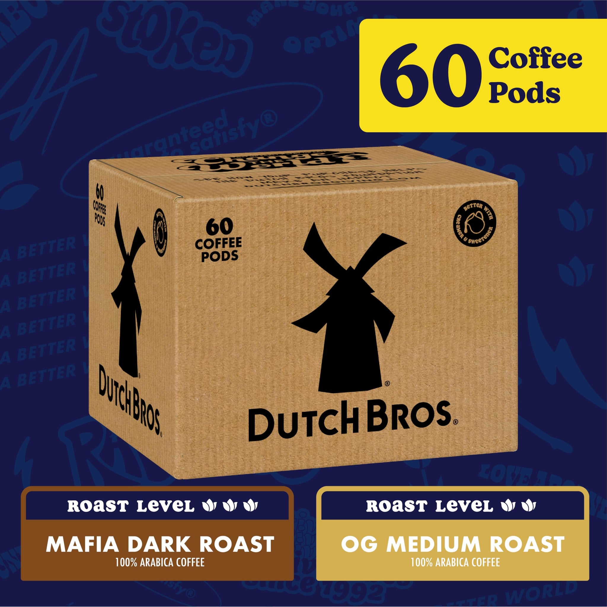 Dutch Bros® Medium and Dark Roast Coffee Variety Pack, 60 Count, Single Serve Coffee Pods for Keurig K-Cup Brewers