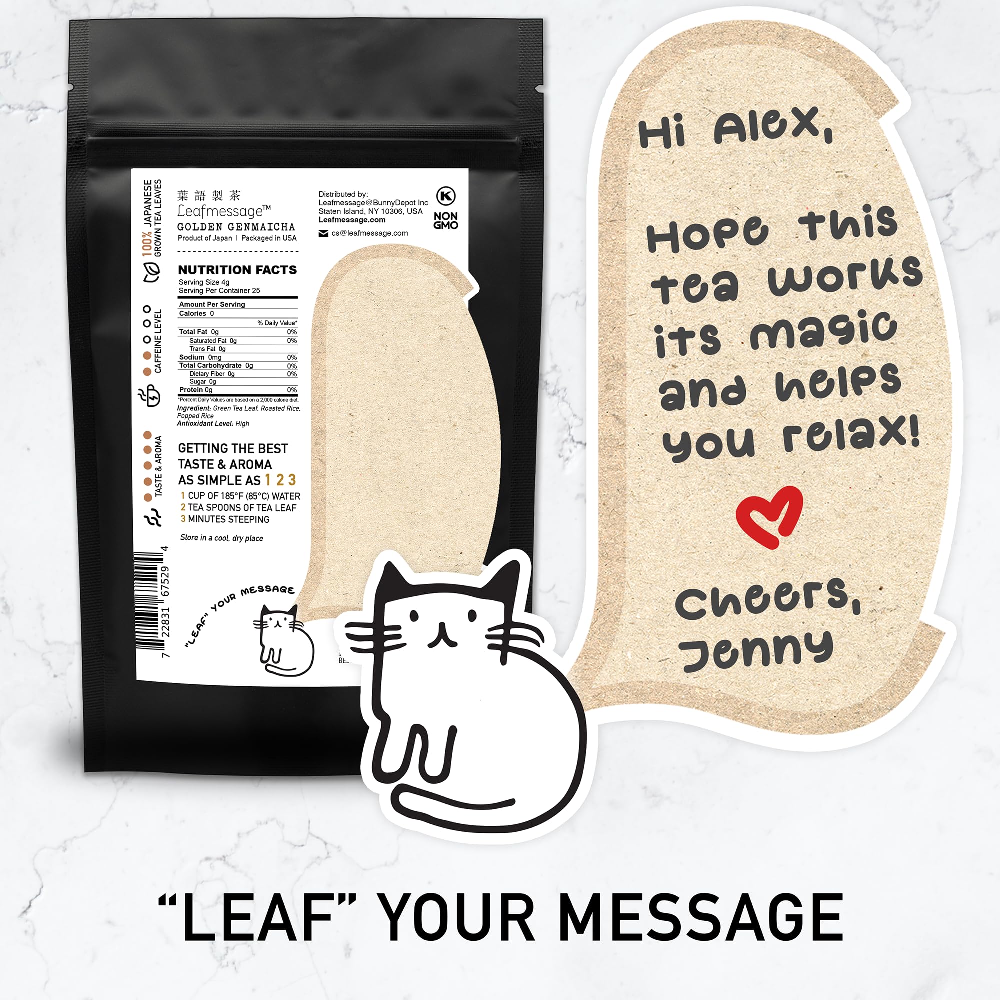 Leafmessage Natural Artisan Tea - Golden Genmaicha ???? ?????? (100g/3.5oz)