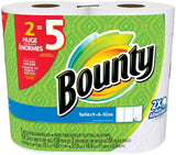 Bounty Select-A-Size Paper Towels, White, Huge Roll, 2 Count
