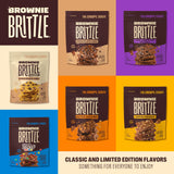 Brownie Brittle - Caramel Apple Blondie Thin and Crispy Sweet Snacks (Pack of 3, 5 oz), Rich Gourmet Brownie Bites Dessert