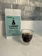 Lunar Coffee Lab Coffee Organic Decaf Peru 4oz - Swiss Water Process - Fair Trade Sustainably Grown Coffee - Farmer Coop - Medium Light Roast
