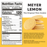 Dewey's Bakery Meyer Lemon Moravian Style Cookie Thins, Bakery Fresh with Real Simple Ingredients, Low Calorie Snack, No Artificial Flavors, Synthetic