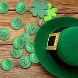 Belgian Chocolate Coins Candy Bulk 100 Pack - St Patrick's Day Green Foil Wrapped Milk Chocolate Coins Candy For Party Favors, Gift Bags & Treats