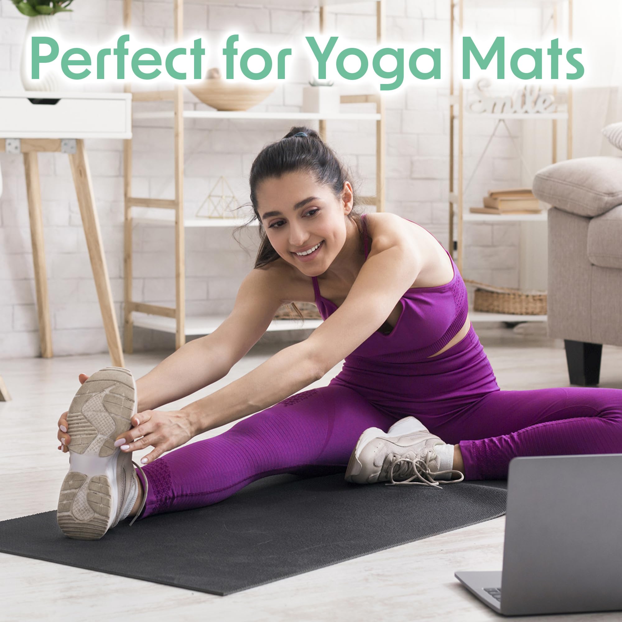 Wipex Yoga Mat Cleaner Wipes, EWG Verified, 400 Ct Plant-Based Lemongrass, Eucalyptus & Vinegar Wipes for Gym & Fitness Equipment & All Purpose Gym