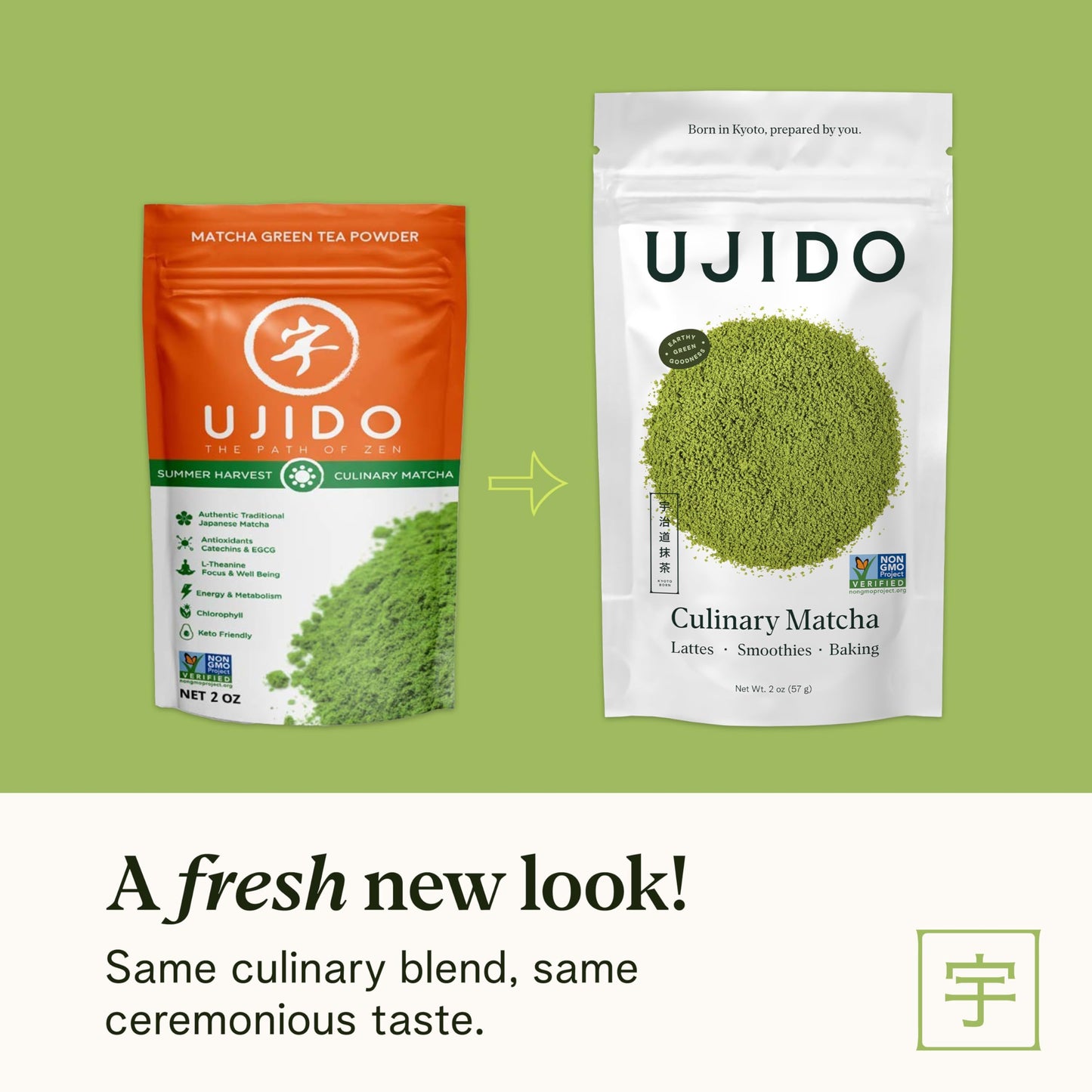 Ujido Summer Harvest Culinary Matcha, 2 oz., 46 Servings - Culinary Grade Japanese Matcha Powder - Gluten Free & Keto Friendly - Smooth, Mellow Flavor