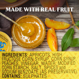 Saucy Susan Peach Apricot ORIGINAL Sauce - 3 Pack (3 × 9.5 oz Jars) - Sweet & tangy blend of apricots, peaches & spices; perfect for glazing, dipping