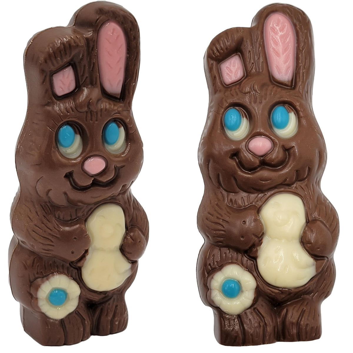 2-Count Fruidles Easter Bunny Rabbit Milk Chocolate Bunnies with Basket Easter Eggs, Individually Wrapped in Gift-Box, Kosher Certified Dairy, 1.5oz