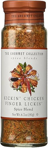The Gourmet Collection Seasoning Blends Kickin' Chicken Finger Lickin' Spice Blend-Cooking Seasoning for Fried, Roasted, Broiled, Rotisserie Chicken.