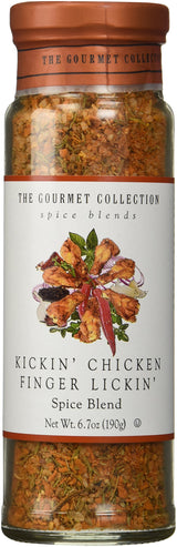 The Gourmet Collection Seasoning Blends Kickin' Chicken Finger Lickin' Spice Blend-Cooking Seasoning for Fried, Roasted, Broiled, Rotisserie Chicken.