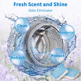 Washing Machine Cleaner Tablets - 24 Pack for Year-Round Deep Clean of Washer Machine, Suitable for HE, Top Load & Front Load Washer Cleaner, Grime