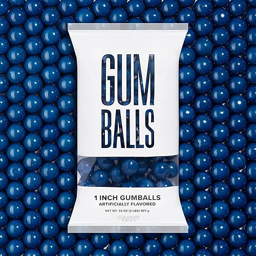 Candy Envy - Royal Blue Gumballs - 1 Inch - Approximately 113 Gumballs Per 2lb Bag - Bulk Royal Blue Candy - North American Made & Kosher Certified