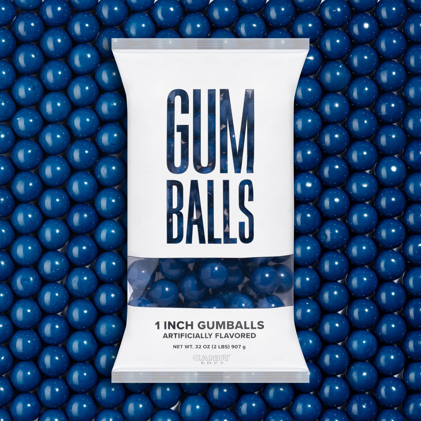 Candy Envy - Royal Blue Gumballs - 1 Inch - Approximately 113 Gumballs Per 2lb Bag - Bulk Royal Blue Candy - North American Made & Kosher Certified