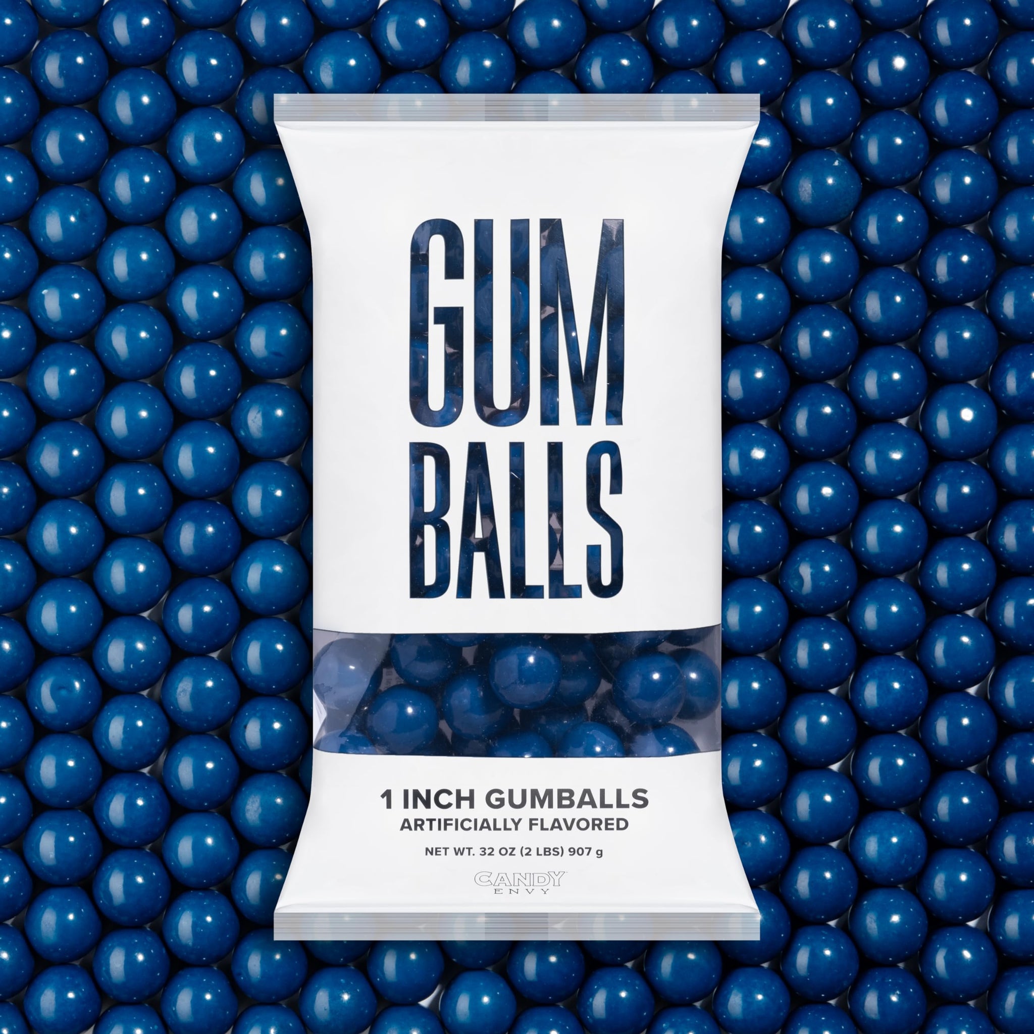 Candy Envy - Royal Blue Gumballs - 1 Inch - Approximately 113 Gumballs Per 2lb Bag - Bulk Royal Blue Candy - North American Made & Kosher Certified