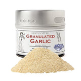 Granulated Garlic | All Natural, Non GMO | Made in USA | Sustainably Sourced, Not Irradiated | Hand Packed in Small Batches | Unique Magnetic Tin |