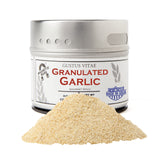 Granulated Garlic | All Natural, Non GMO | Made in USA | Sustainably Sourced, Not Irradiated | Hand Packed in Small Batches | Unique Magnetic Tin |
