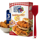 Calhoun Bend Mill Nashville Hot Style Crispy Fry Mix with Spatula - Spicy Southern Seasoning for Hot Chicken Tenders and Sandwiches - Fiery Flavor